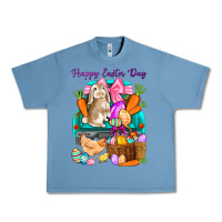 Pebble Blue Happy Easter Day truck Urban Heavy Tee - HowdyJamesFarm