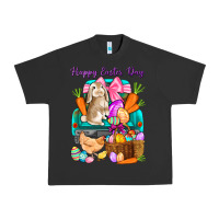 Pigment Black Happy Easter Day truck Urban Heavy Tee - HowdyJamesFarm