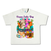 Pistachio Happy Easter Day truck Urban Heavy Tee - HowdyJamesFarm