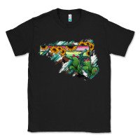 Black Maryland Map Sunflower Cactus Serape Classic Tee - RanaPortraitStore