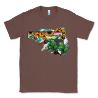 Chestnut Maryland Map Sunflower Cactus Serape Classic Tee - RanaPortraitStore