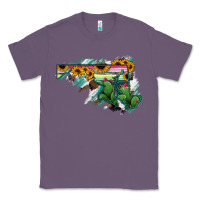 Lavender Maryland Map Sunflower Cactus Serape Classic Tee - RanaPortraitStore