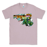 Lilac Maryland Map Sunflower Cactus Serape Classic Tee - RanaPortraitStore