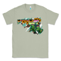 Matcha Maryland Map Sunflower Cactus Serape Classic Tee - RanaPortraitStore