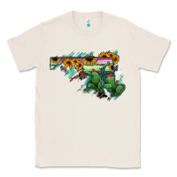 Natural Maryland Map Sunflower Cactus Serape Classic Tee - RanaPortraitStore