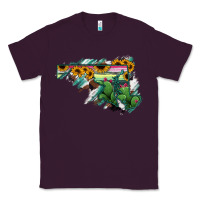 Plum Maryland Map Sunflower Cactus Serape Classic Tee - RanaPortraitStore