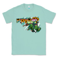 Seafoam Maryland Map Sunflower Cactus Serape Classic Tee - RanaPortraitStore