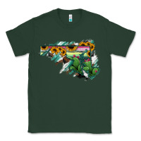 Sports Green Maryland Map Sunflower Cactus Serape Classic Tee - RanaPortraitStore