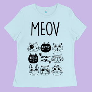 Meow Ladies Tee Designed By Bettercallsaul