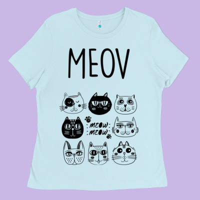 Meow Ladies Tee Designed By Bettercallsaul