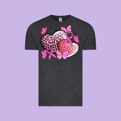 Cancer Hearts Cancer Awaneress Vintage Tee Designed By Howdyjamesfarm