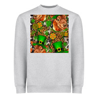 St Patricks  Cow With Candy Heavyweight Sweatshirt | Teevron