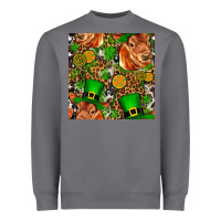 Storm st patricks  cow with candy Heavyweight Sweatshirt - FaDigitalArtStudio