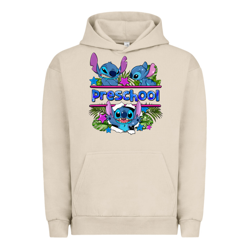 Preview Flower Stitch Blue Preschool Urban Hoodie by AdoDesignShop | Teevron
