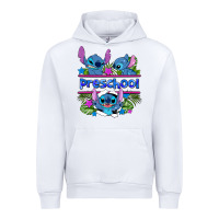 White preview flower stitch blue preschool Urban Hoodie - AdoDesignShop
