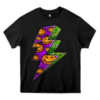 Black halloween lightning bolt Heavy Core Tee - BundleAndBundleShop