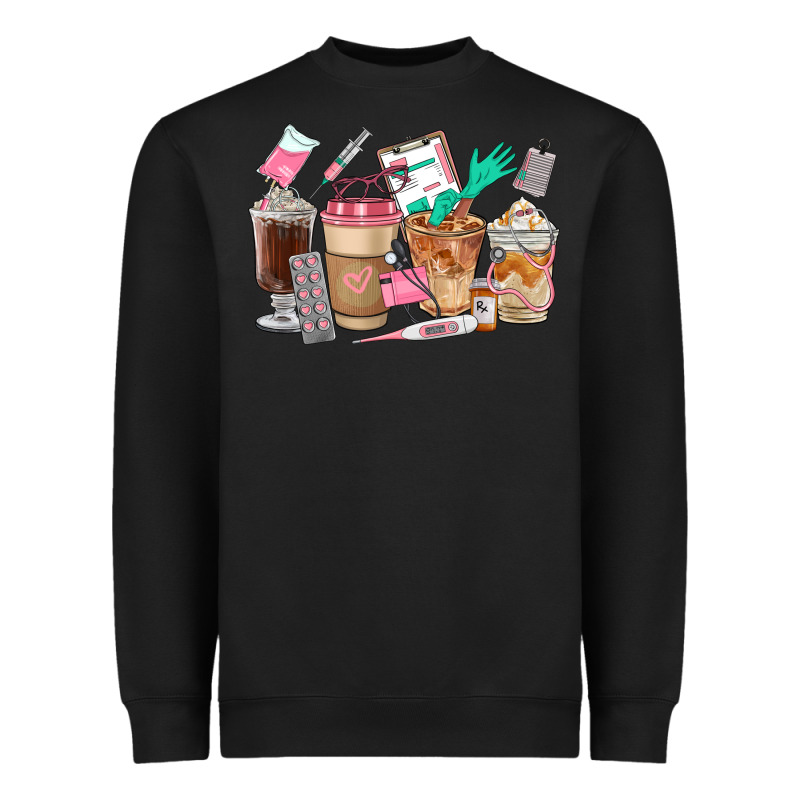 Nurse Coffee Cups Heavyweight Sweatshirt by FaDigitalArtStudio | Teevron