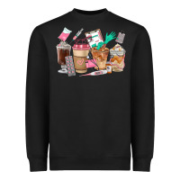 Black Nurse Coffee Cups Heavyweight Sweatshirt - FaDigitalArtStudio