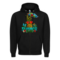 Black Summer Zipper Hoodie - CowhideDigitalArt