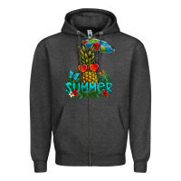 Charcoal Heather Summer Zipper Hoodie - CowhideDigitalArt