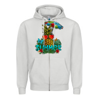 Dove Grey Summer Zipper Hoodie - CowhideDigitalArt