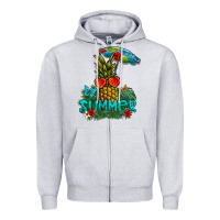 Heather Grey Summer Zipper Hoodie - CowhideDigitalArt