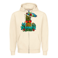 Sandshell Summer Zipper Hoodie - CowhideDigitalArt
