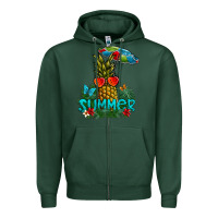 Sports Green Summer Zipper Hoodie - CowhideDigitalArt