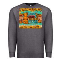 Charcoal Heather Autumn leaves and pumpkin please Premium Sweatshirt - Artiststas