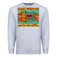 Heather Grey Autumn leaves and pumpkin please Premium Sweatshirt - Artiststas