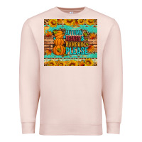 Pale Pink Autumn leaves and pumpkin please Premium Sweatshirt - Artiststas