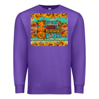 Purple Autumn leaves and pumpkin please Premium Sweatshirt - Artiststas