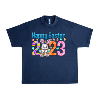 Navy Happy Easter 2023 Easter Day Urban Heavy Tee - HowdyJamesFarm