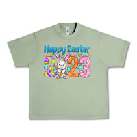 Oil Green Happy Easter 2023 Easter Day Urban Heavy Tee - HowdyJamesFarm