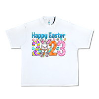 White Happy Easter 2023 Easter Day Urban Heavy Tee - HowdyJamesFarm
