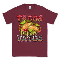 Burgundy Tacos Before Vatos Classic Tee - texasbilliewilder