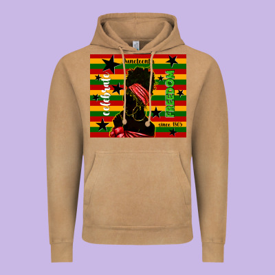 Juneteenth Celebrate Freedom Since 1865 Vintage Hoodie Designed By Tumblerdesignbyshophia