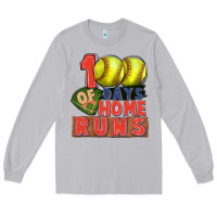 Moon Dust 100 days of home runs softball Long Sleeve Tee - CowGirlArtShop