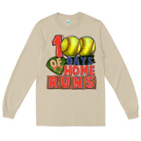 Mushroom 100 days of home runs softball Long Sleeve Tee - CowGirlArtShop