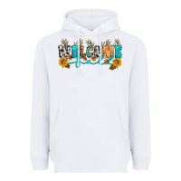 White Welcome fall Heavyweight Hoodie - Artiststas