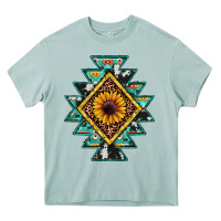 Aztec Leopard Sunflower Heavy Core Tee | Teevron