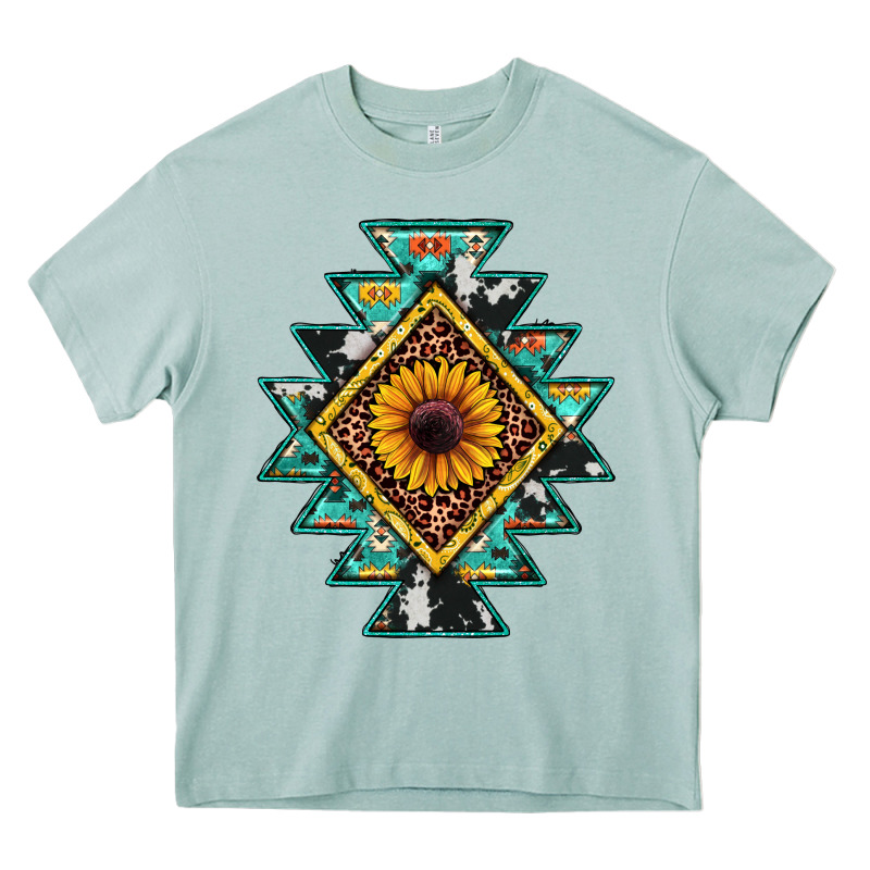 Aztec Leopard Sunflower Heavy Core Tee by JahusDesignShop | Teevron