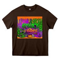 Chocolate Brown spooky vibes tumbler Heavy Core Tee - BundleAndBundleShop