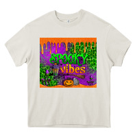Cream spooky vibes tumbler Heavy Core Tee - BundleAndBundleShop
