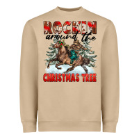Mushroom Rockin Around The Christmas Tree Rodeo Heavyweight Sweatshirt - FaDigitalArtStudio