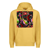 Antique Gold halloween bad witch seamless pattern Premium Hoodie - BundleAndBundleShop