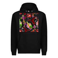 Black halloween bad witch seamless pattern Premium Hoodie - BundleAndBundleShop