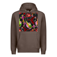 Coffee halloween bad witch seamless pattern Premium Hoodie - BundleAndBundleShop