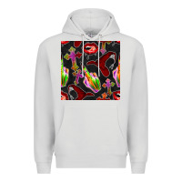 Dove Grey halloween bad witch seamless pattern Premium Hoodie - BundleAndBundleShop