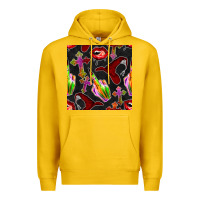 Lemon halloween bad witch seamless pattern Premium Hoodie - BundleAndBundleShop